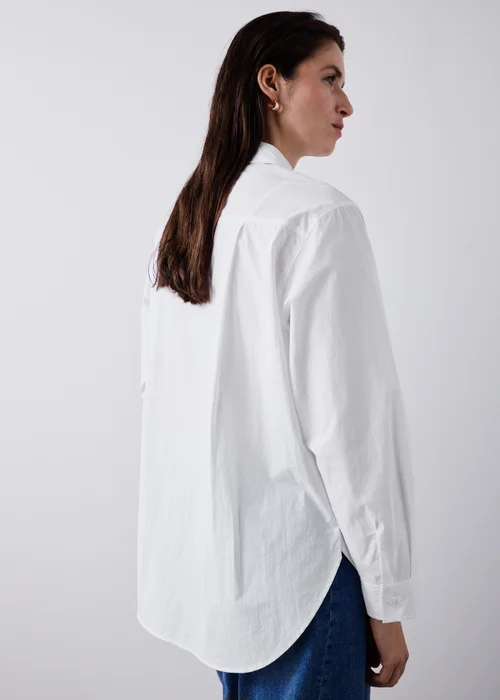 White Poplin Double Pocket Shirt - 8 Image 4