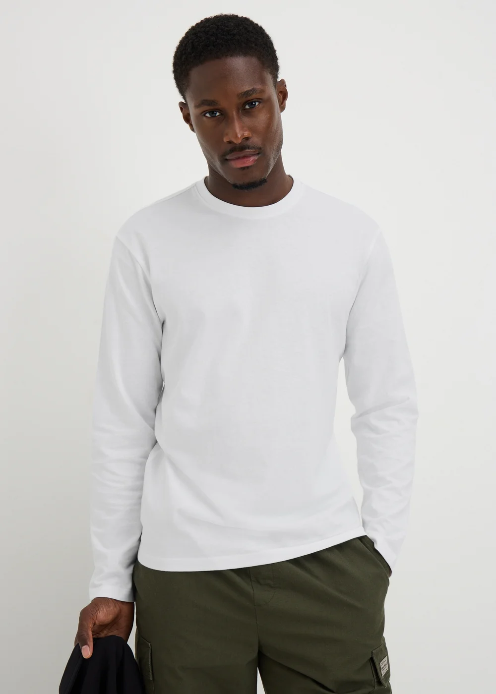 White Basic Crew Neck T-Shirt - XS Image 1