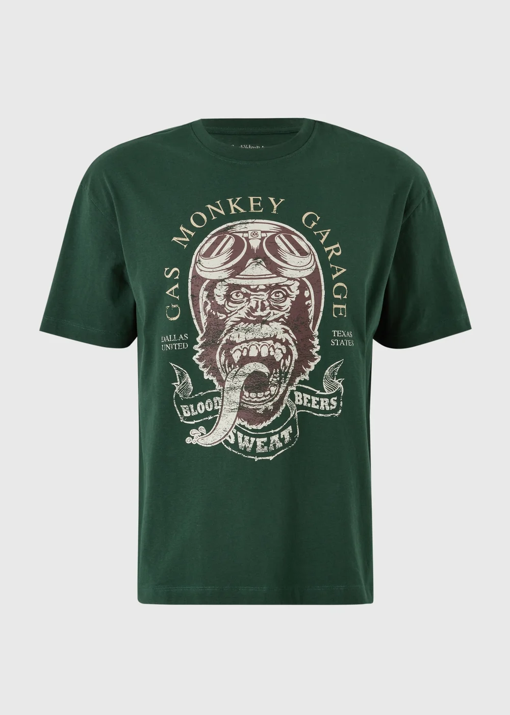 Dark Green Gas Monkey T-Shirt - S Image 4