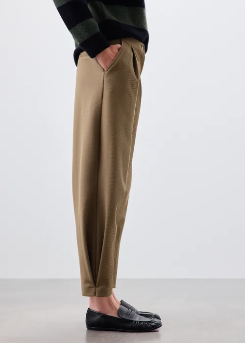 Camel Barrel Leg Trousers - 8/L29 Image 2