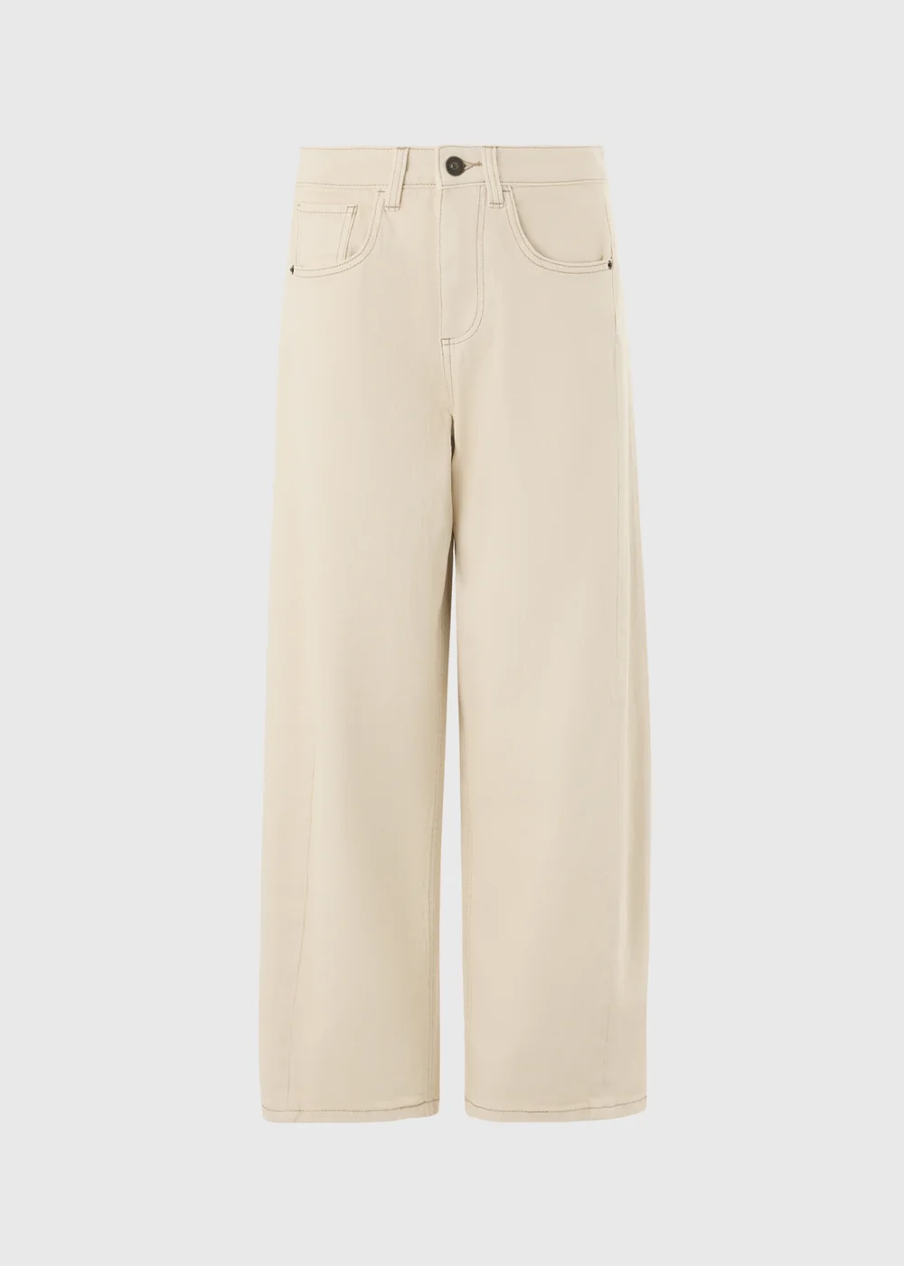 Ecru Barrel Leg Jeans - 24/L29 Image 5