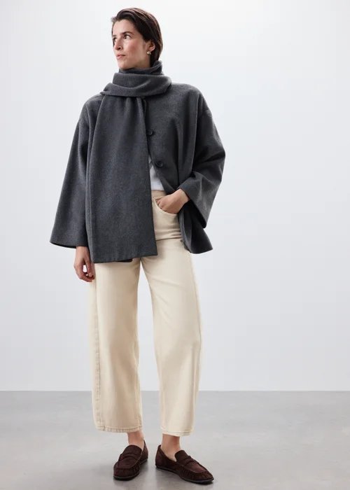 Ecru Barrel Leg Jeans - 24/L29 Image 4