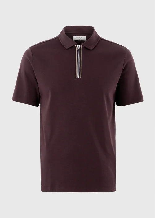 Burgundy Soft Touch Cotton Polo Shirt - XS Image 4