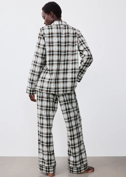 Black Check Button Up Pyjama Set - 8 Image 2