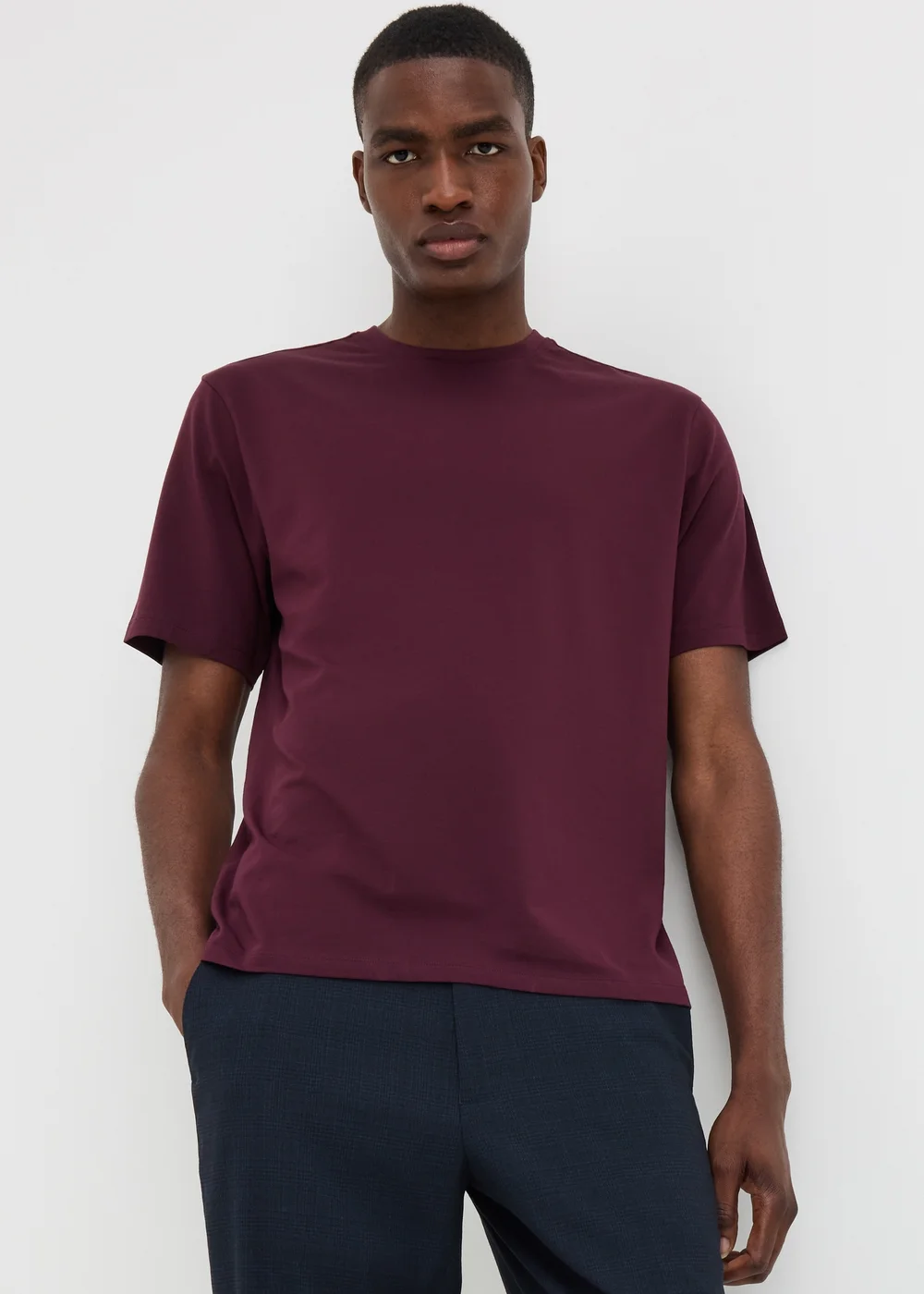 Burgundy Tailoring Smart T-Shirt - S Image 1