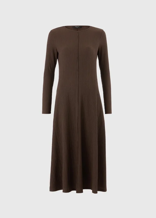 Chocolate Textured Midaxi Dress - 8 Image 4