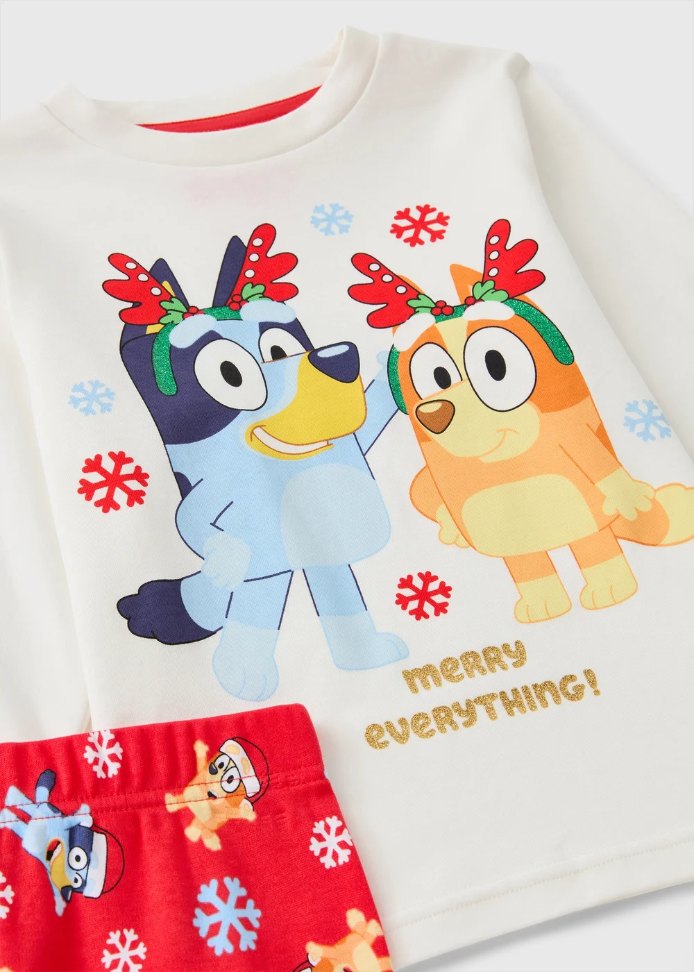 Bluey Kids Cream Christmas Pyjamas (1-7Yrs) - 1-1.5 Yrs Image 2