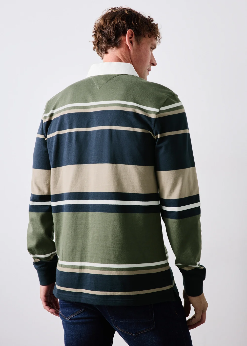 Lincoln Green Striped Rugby Shirt - S Image 2