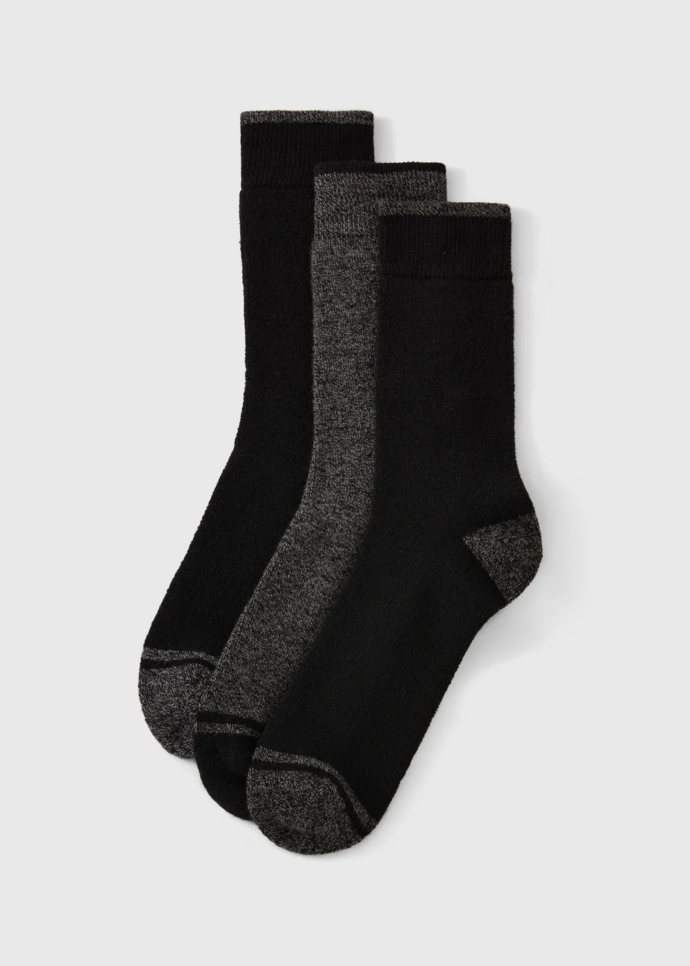 3 Pack Black Thermal Socks - 6-8.5 Image 1