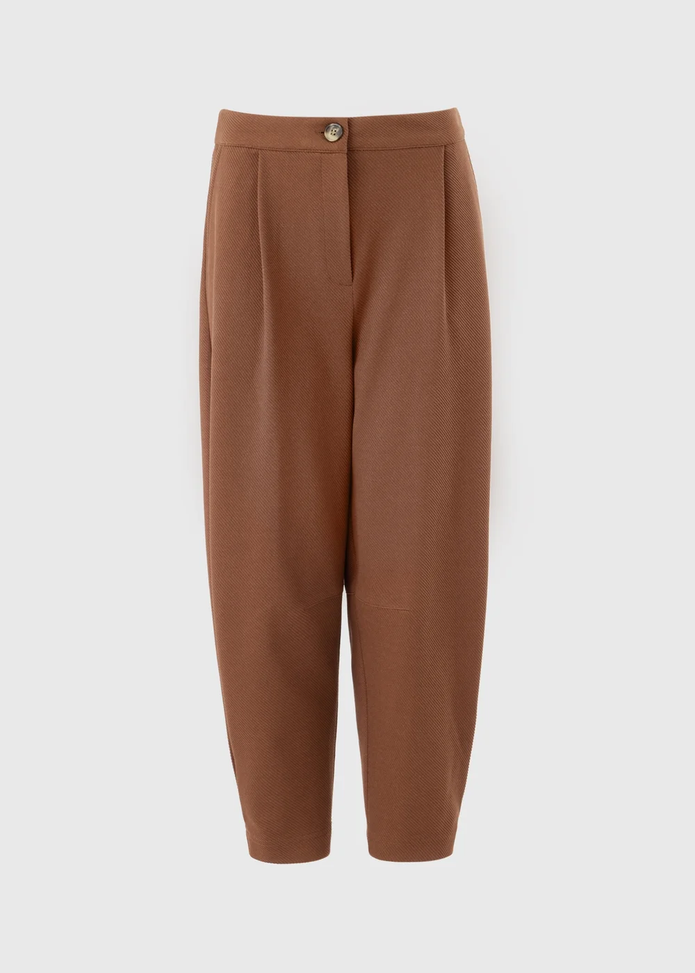 Rust Twill Barrel Leg Trousers - 16/L29 Image 4