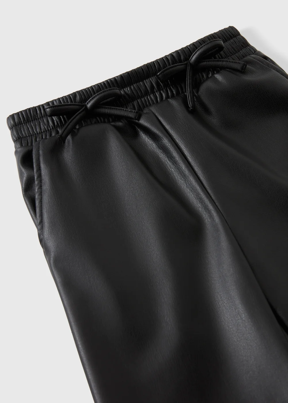 Girls Black Faux Leather Trousers (1-8yrs) - 1-1.5 Yrs Image 2