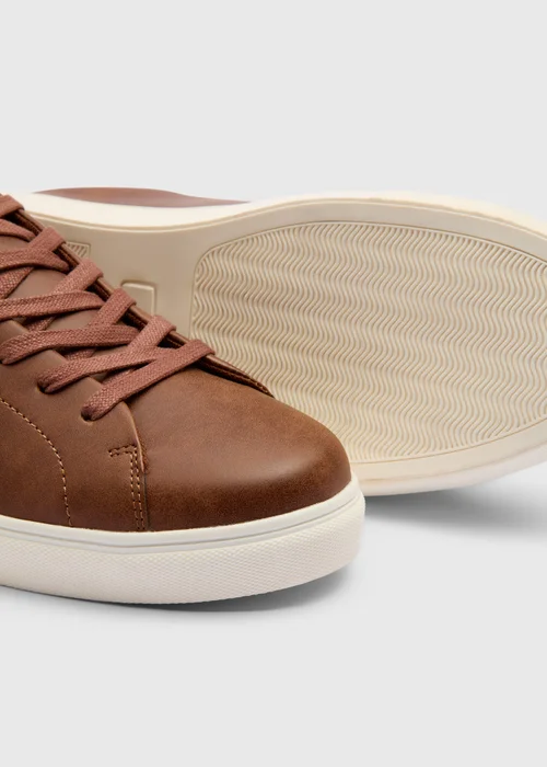 Brown Faux Leather Trainers - 6 Image 2