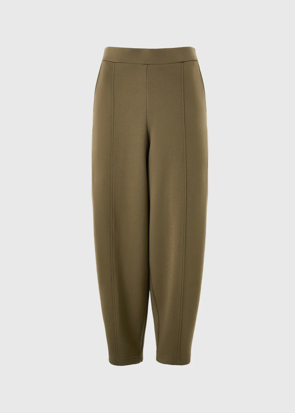 Khaki Barrel Leg Co Ord Trousers - 24/L29 Image 4