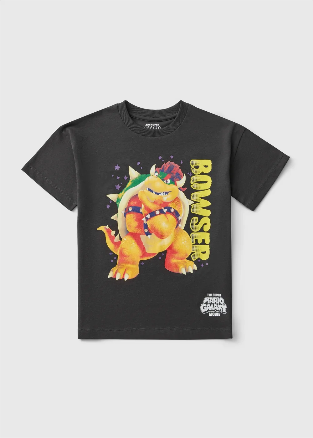 Boys Grey Mario Bowser T-Shirt (4-13 Yrs) - 4-5 Yrs Image 1