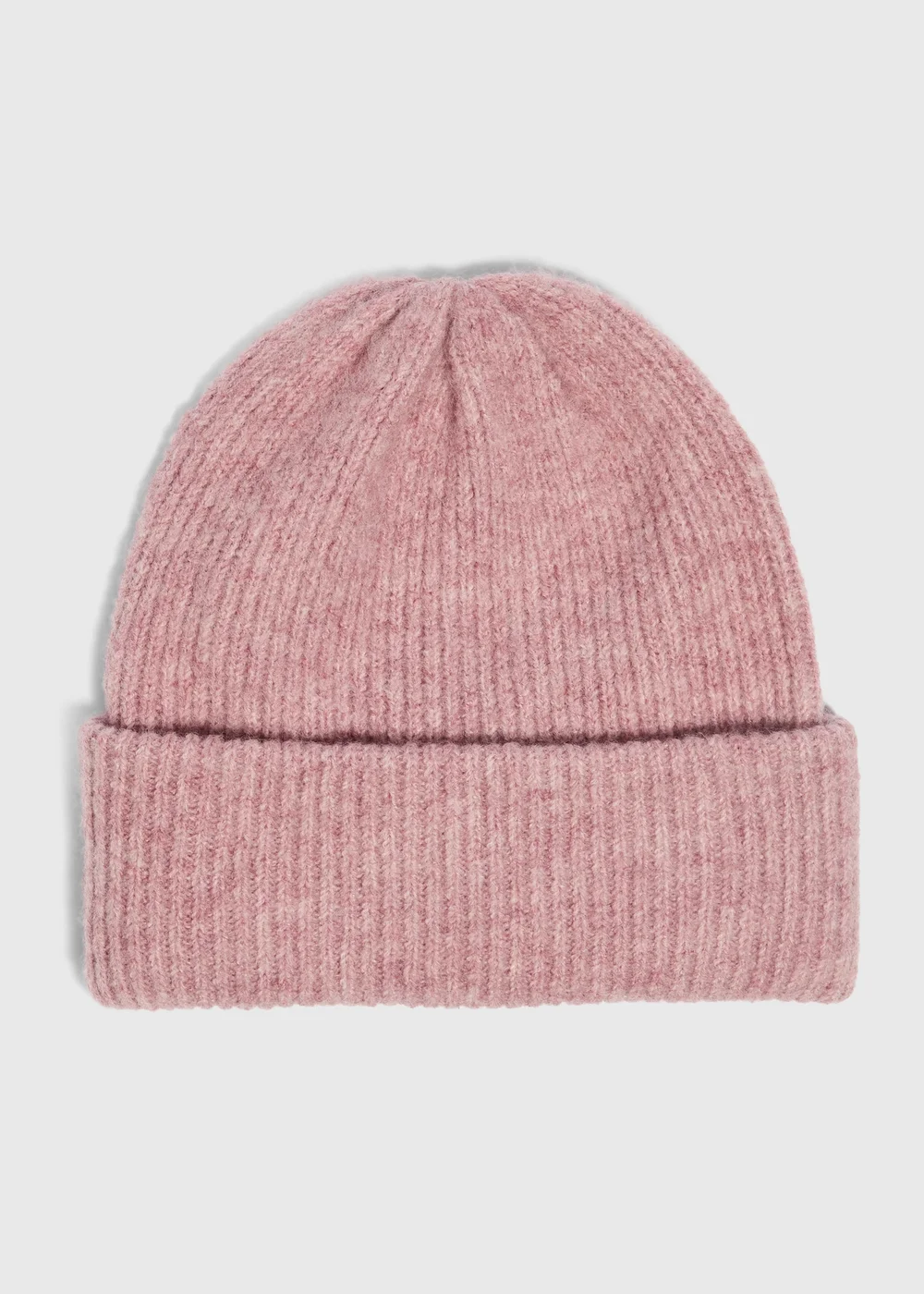 Pink Ribbed Beanie - One Size Image 1