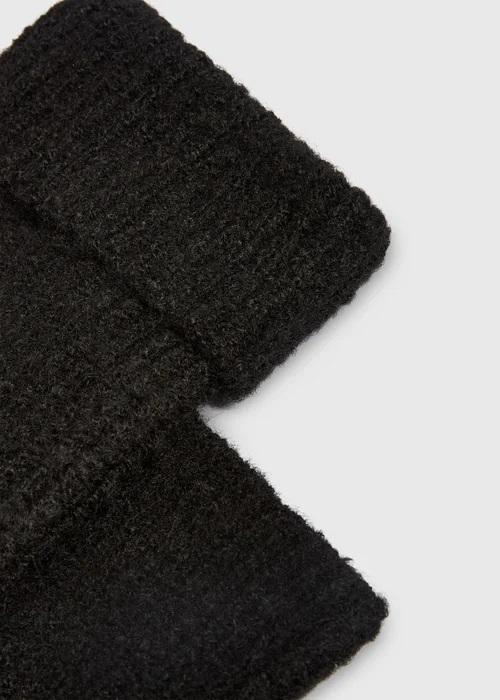 Black Dry Ribbed Gloves - One Size Image 2