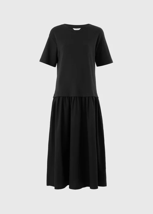 Black 2 in 1 T-Shirt Midaxi Dress - 8 Image 4