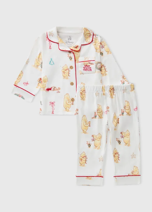 Baby Cream Winnie The Pooh Pyjamas (Newborn-12 Months) - 0-3 months Image 1