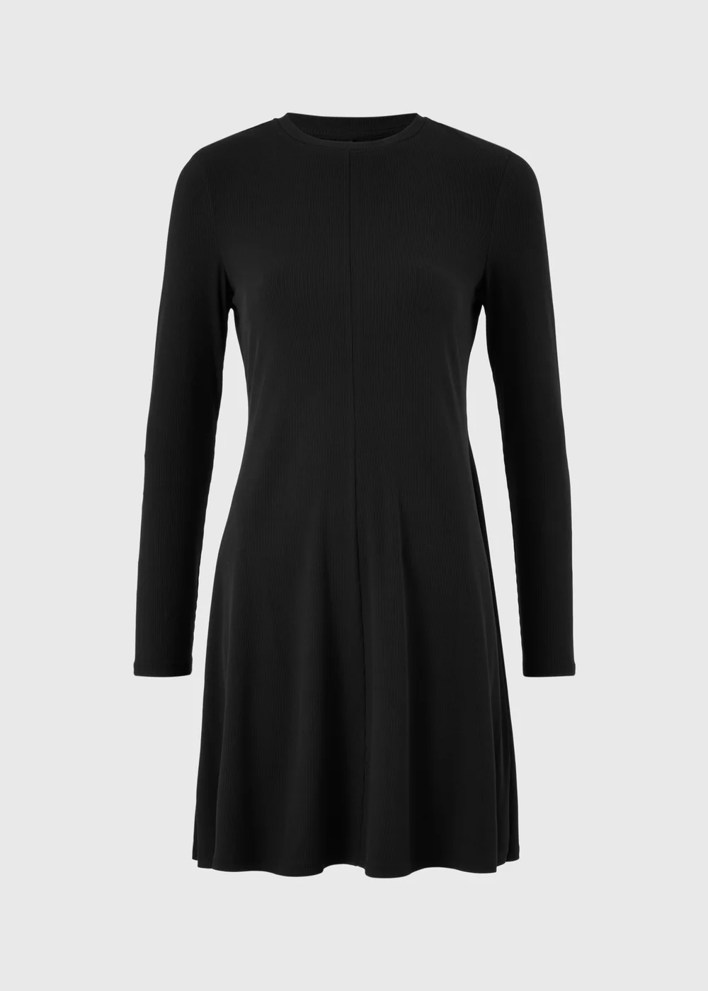 Black Ribbed Mini Dress - 8 Image 5