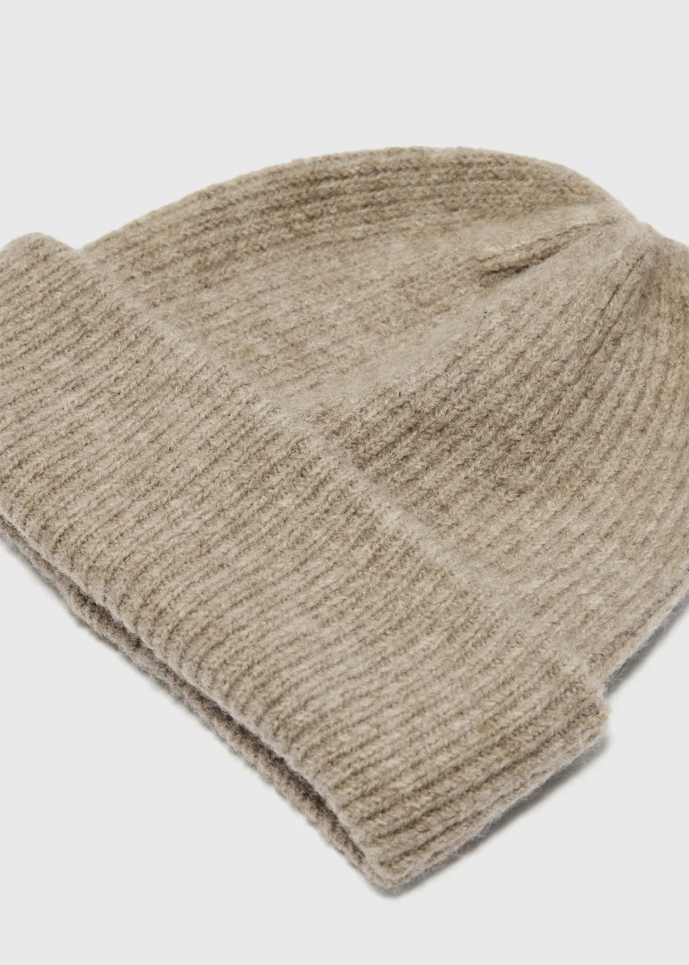 Oatmeal Dry Ribbed Beanie - One Size Image 2
