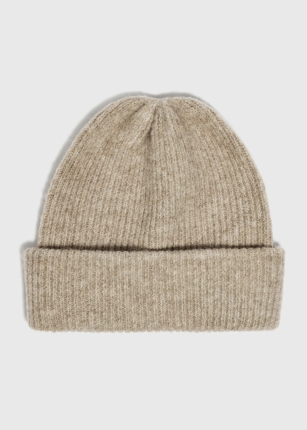 Oatmeal Dry Ribbed Beanie - One Size Image 1
