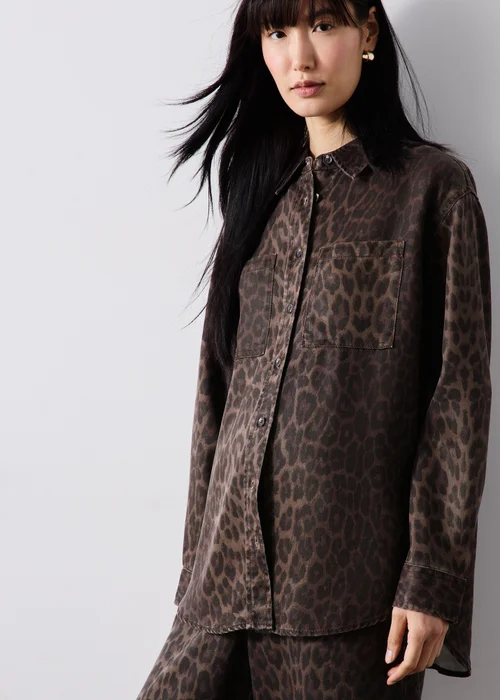 Brown Leopard Print Shirt - 8 Image 3