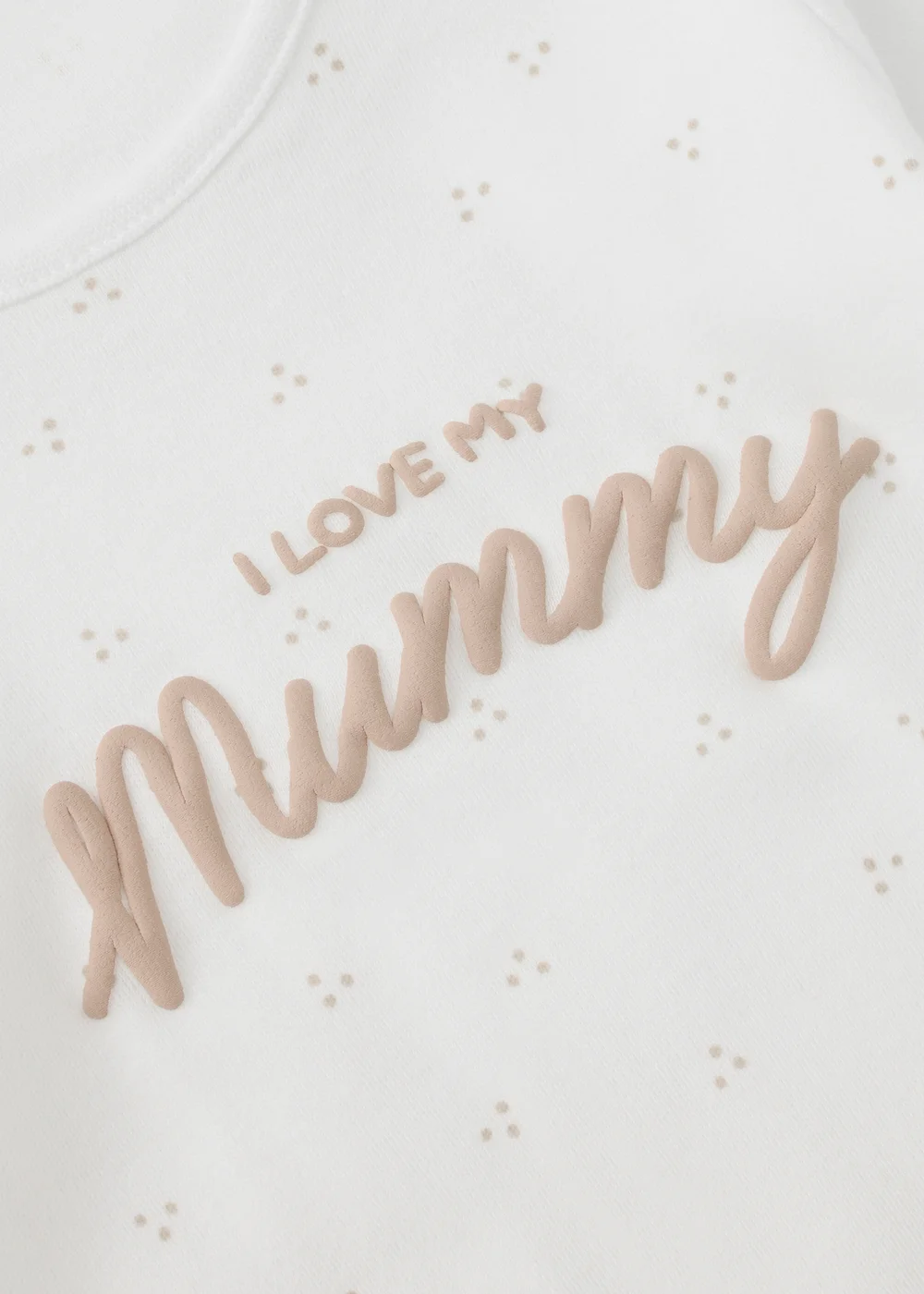 Baby Cream Mummy Slogan Sleepsuit (0-18mths) - First Size Image 2