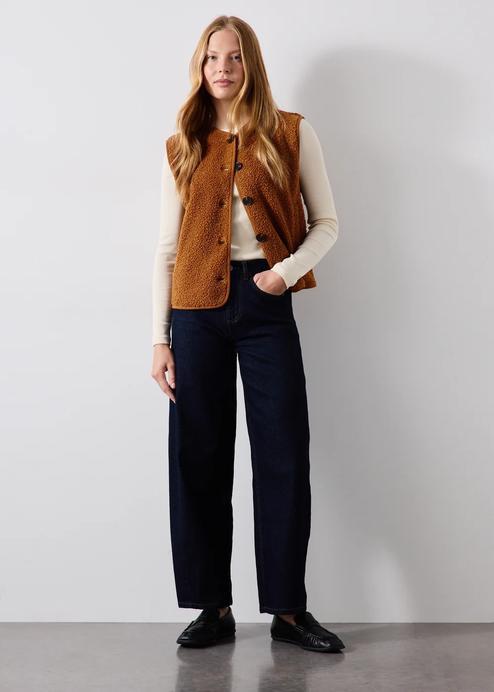 Orange Borg Button Through Gilet - XS Image 4