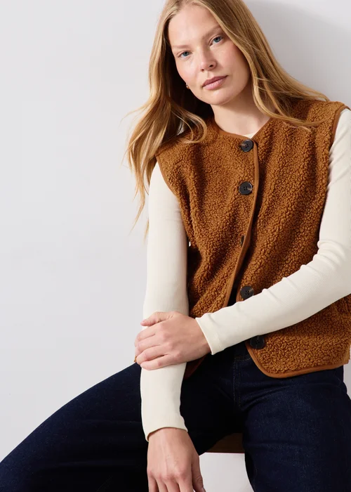 Orange Borg Button Through Gilet - XS Image 1