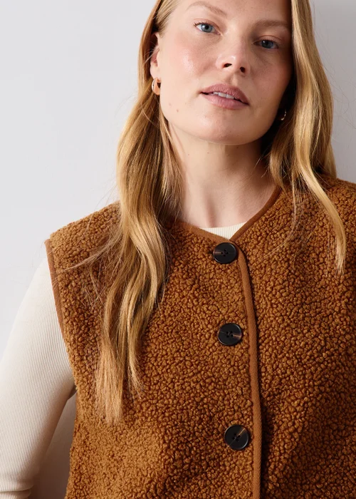 Orange Borg Button Through Gilet - XS Image 3