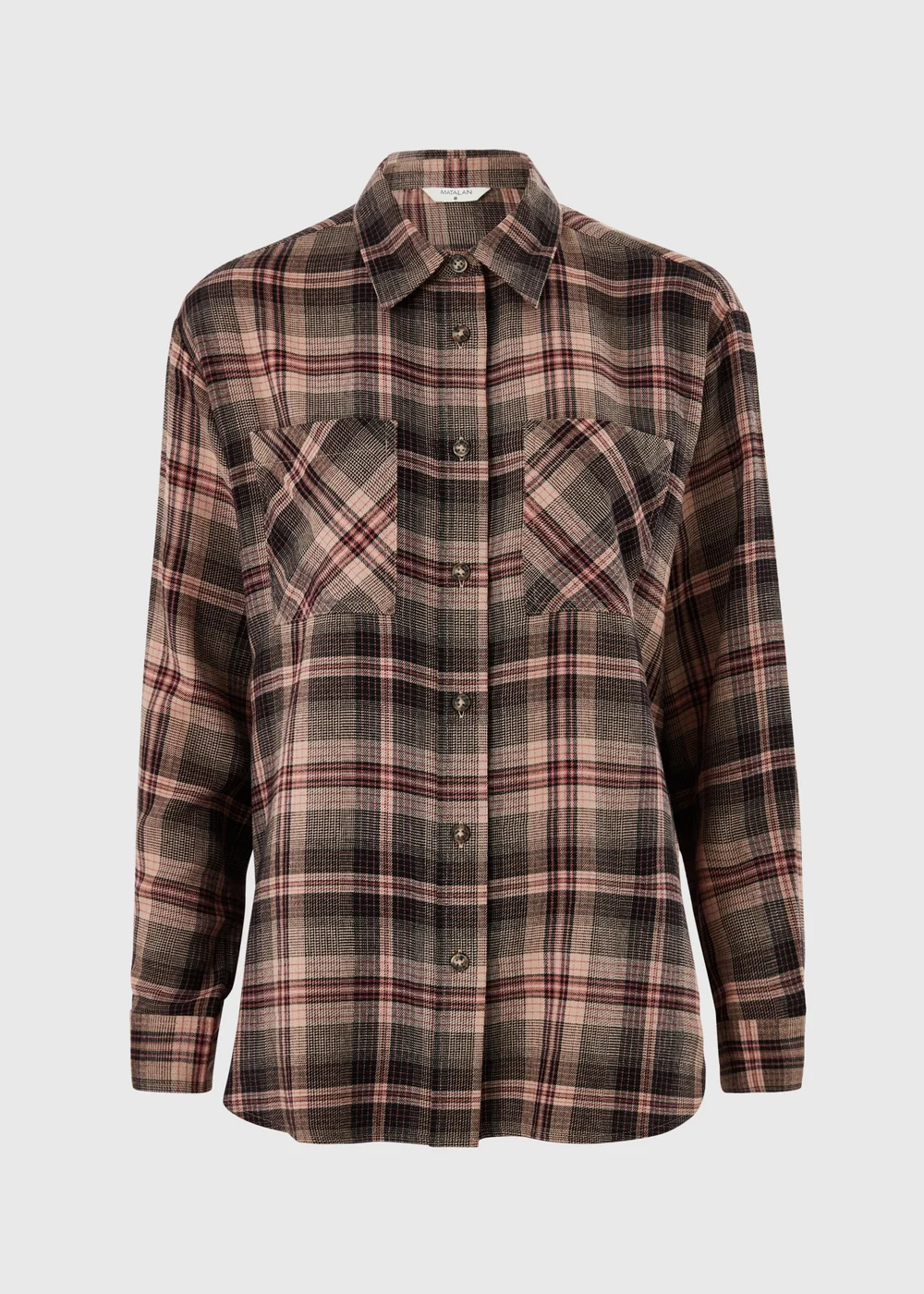 Brown Check Double Pocket Shirt - 8 Image 1