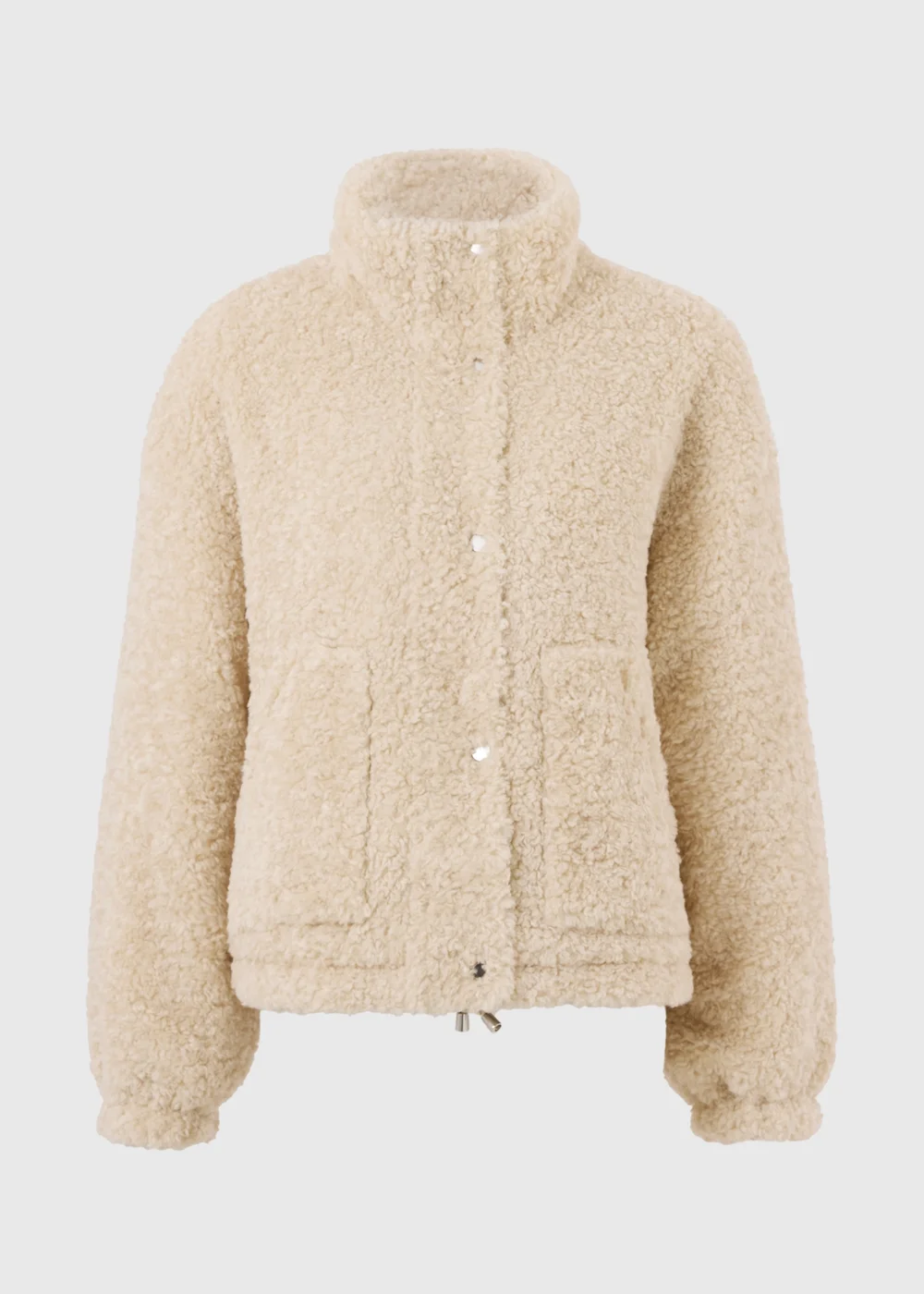 Cream Borg Zip Through Jacket - S Image 5