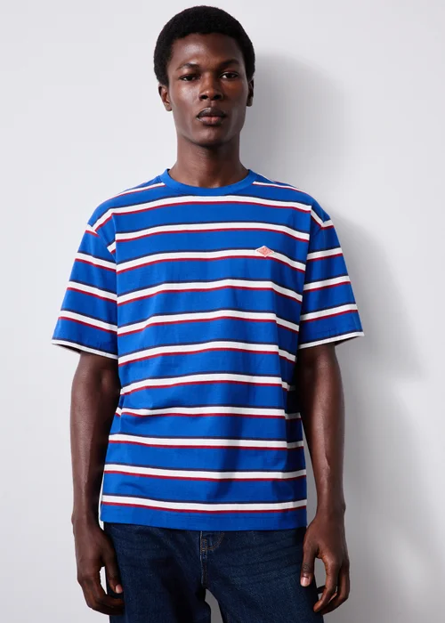 Cobalt Blue Striped T-Shirt - XS Image 1