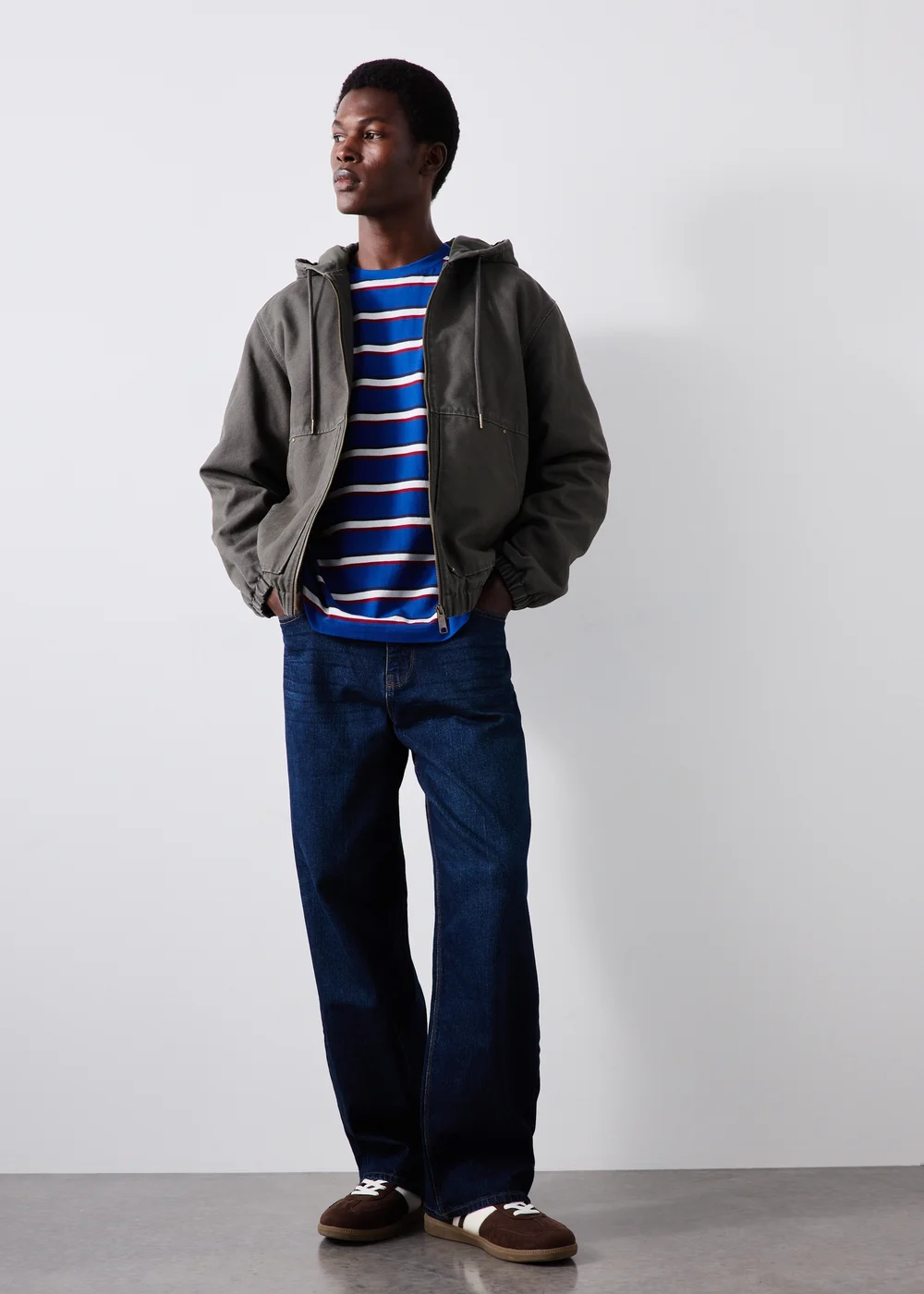 Cobalt Blue Striped T-Shirt - XS Image 2