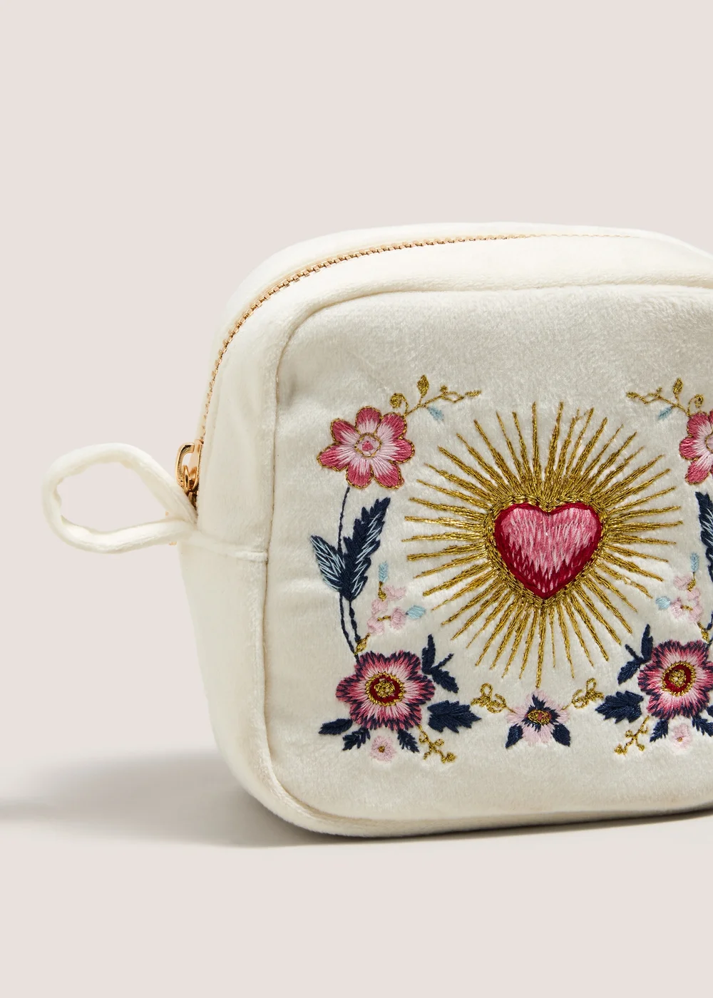 Cream Small Decadence Makeup Bag Image 2