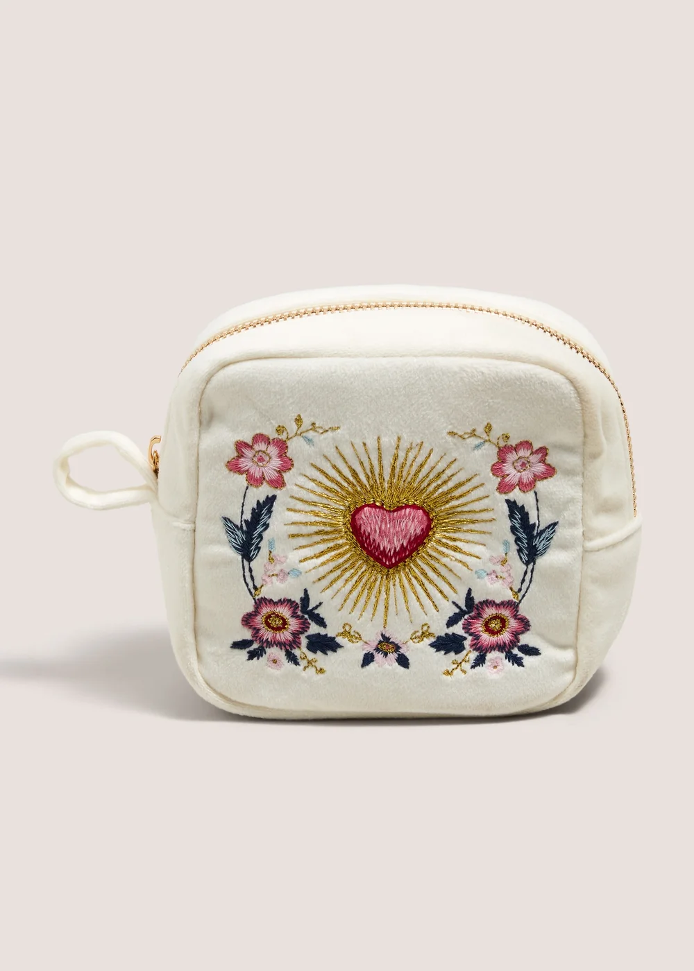 Cream Small Decadence Makeup Bag Image 1
