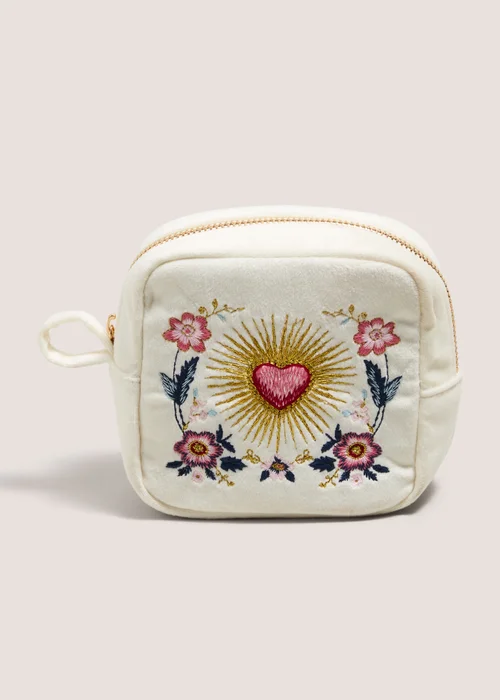 Cream Small Decadence Makeup Bag Image 1