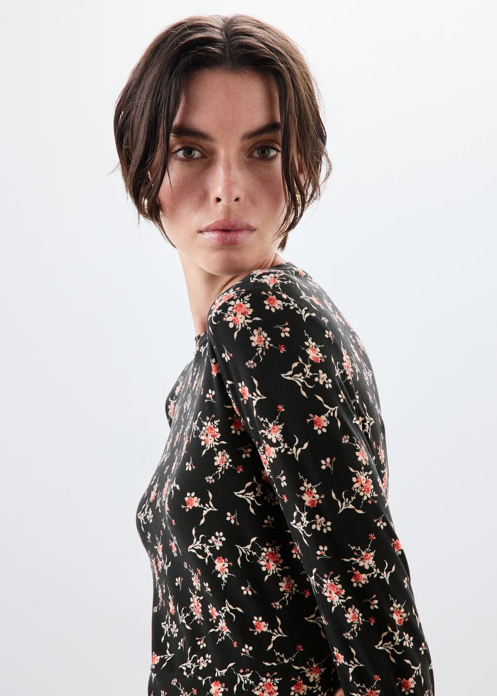 Black Floral Super Soft Mini Dress - 8 Image 2