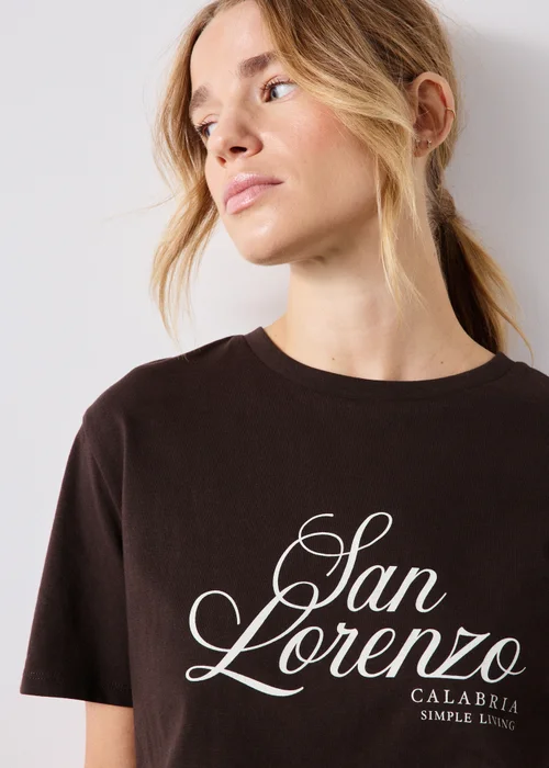 Chocolate Brown San Lorenzo T-Shirt - XS Image 3