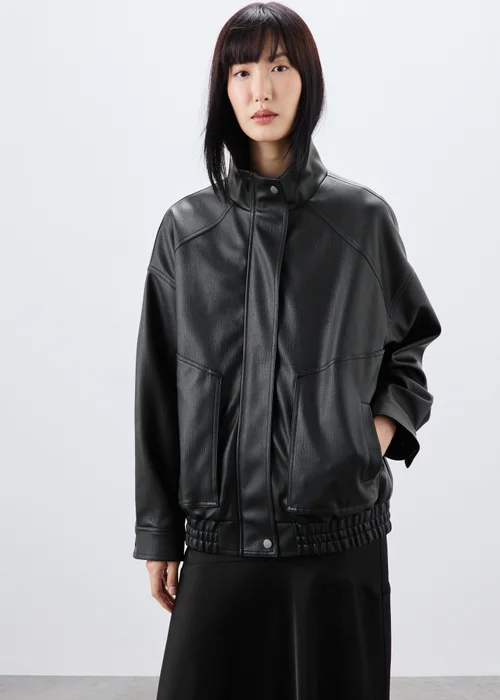 Black Faux Leather Jacket - 8 Image 1