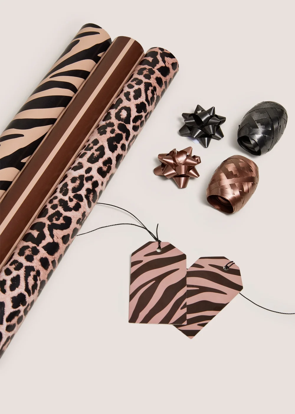 Brown Animal Print Gift Wrap Set Image 2
