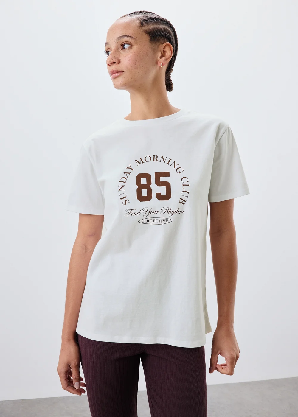 White Sunday Morning Club T-Shirt - XS Image 2