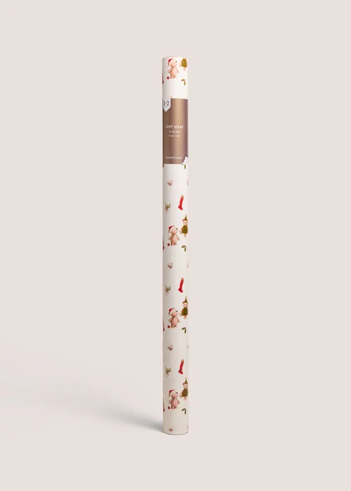 White Patch & Peg Bear Wrapping Paper 12 Metres Image 1