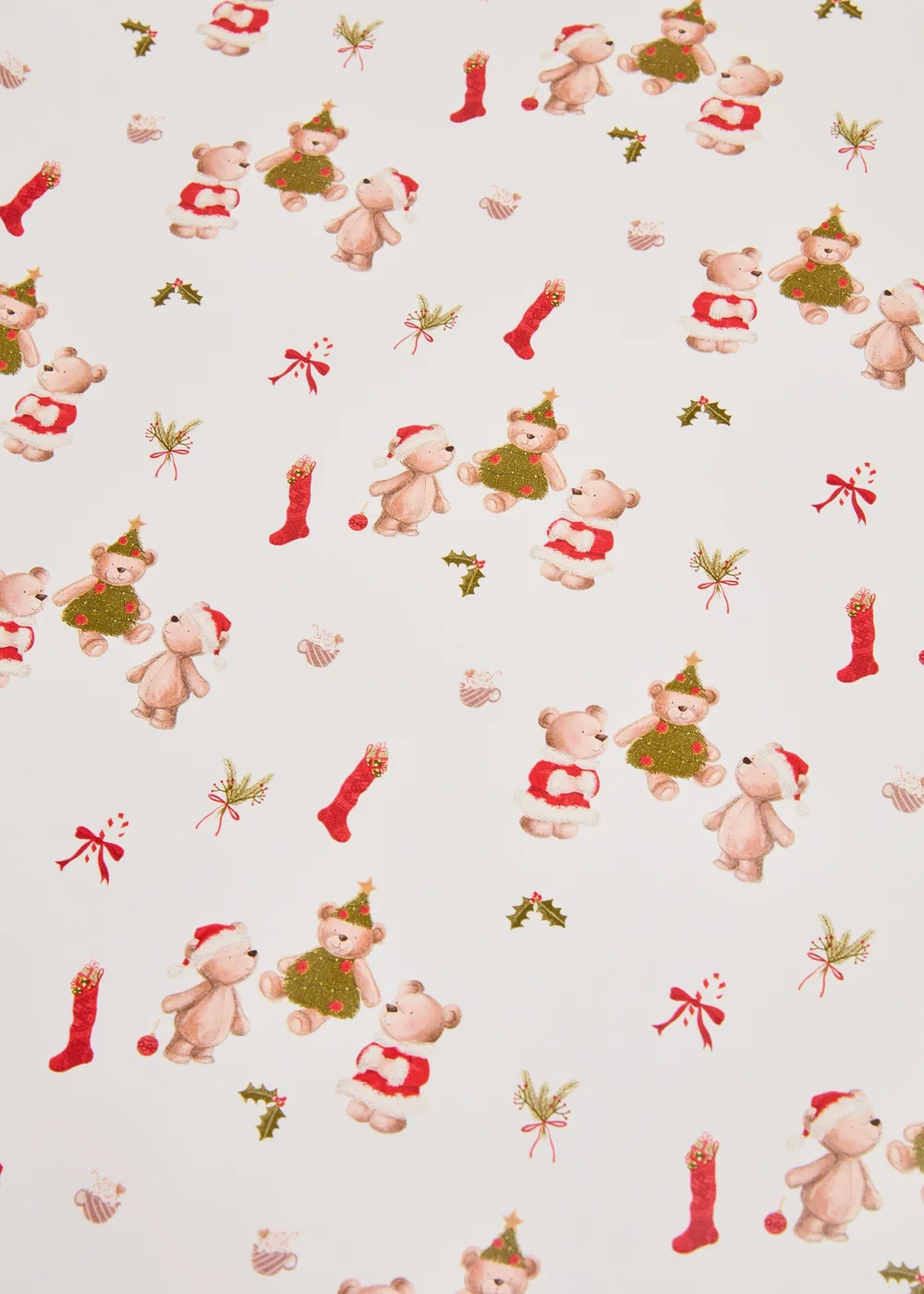 White Patch & Peg Bear Wrapping Paper 12 Metres Image 2