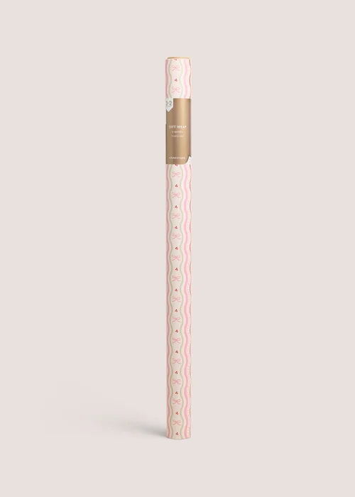 Pink Bow Wrapping Paper Image 1