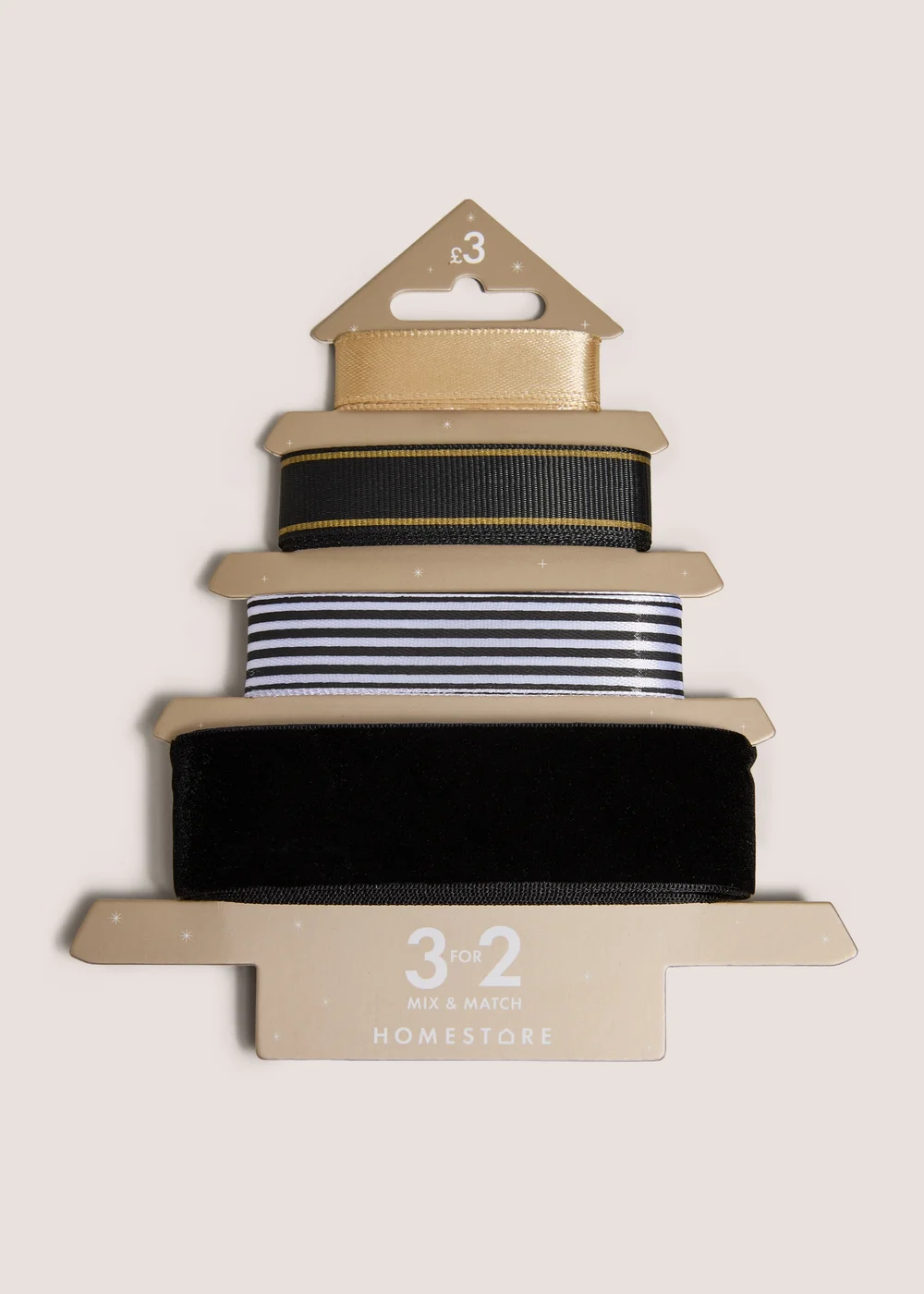 4 Pack Christmas Ribbon Image 1
