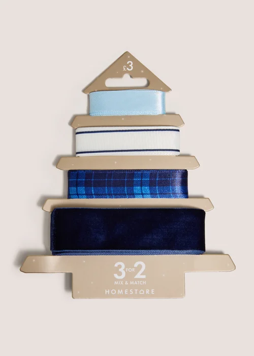 4 Pack Blue Ribbons Image 1