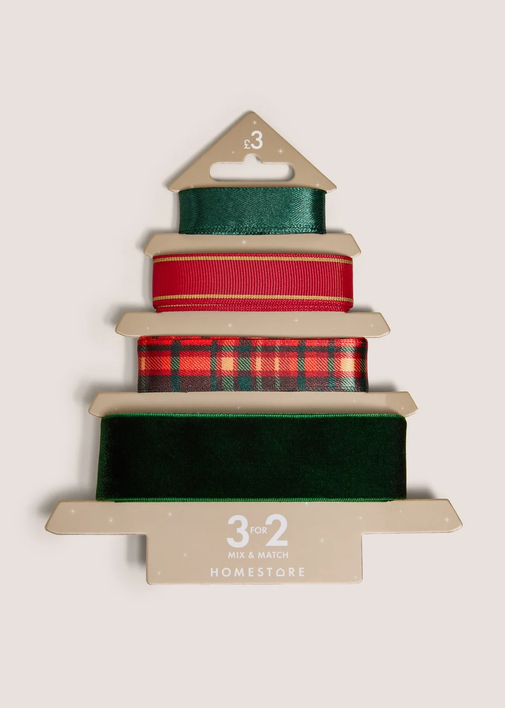4 Pack Red Tartan Ribbons Image 1