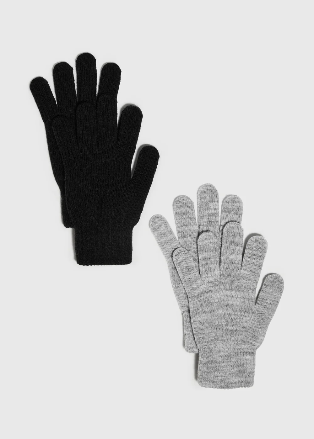 2 Pack Grey & Black Magic Gloves - One Size Image 1