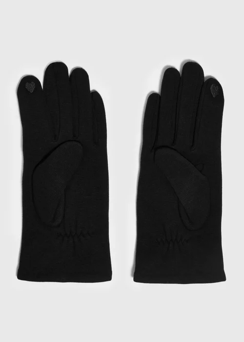 Black Touchscreen Gloves - One Size Image 1